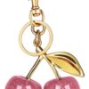 Cherry Keychain, color Gold-pink
