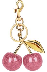 Cherry Keychain, color Gold-pink