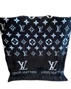 LV, black blanket, size twin, condition NEW